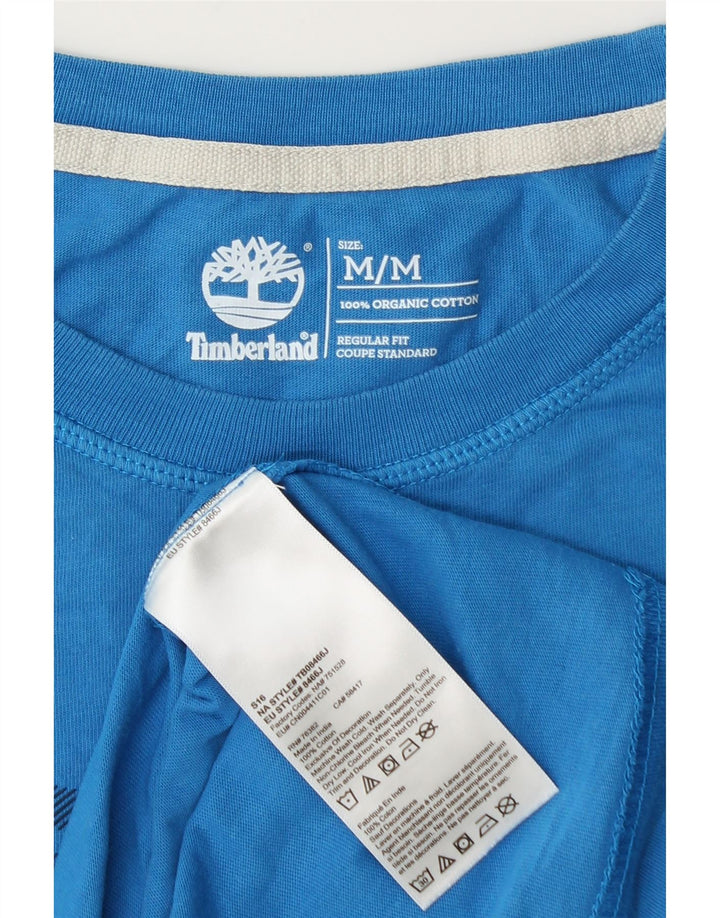 Timberland Tee-Shirt Coupe Standard Regular Fit Graphic Homme Bleu Moyen