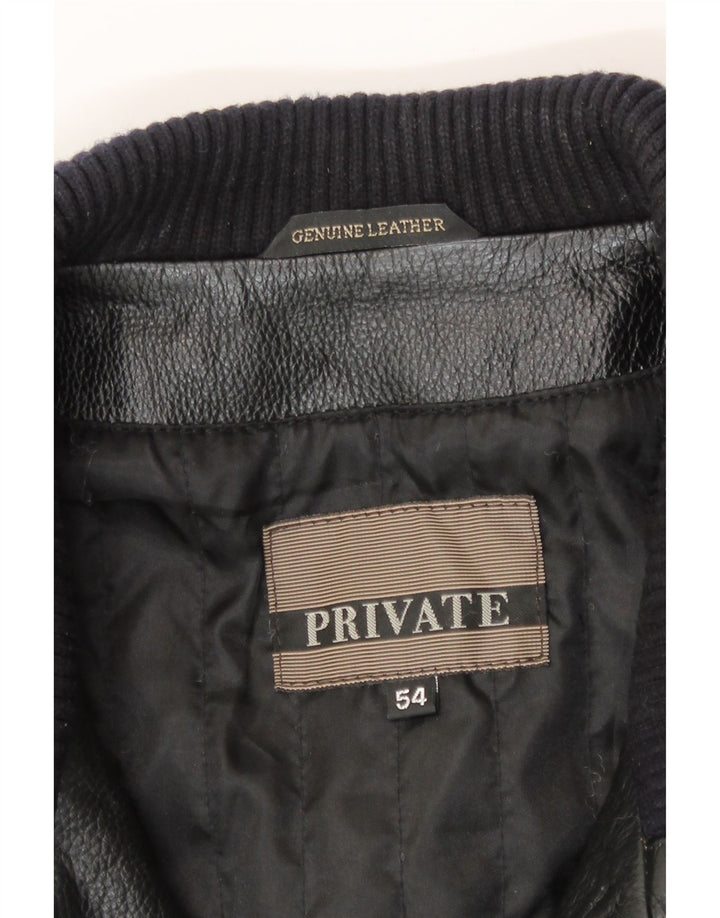 Veste en cuir homme privé IT 54 2XL cuir noir