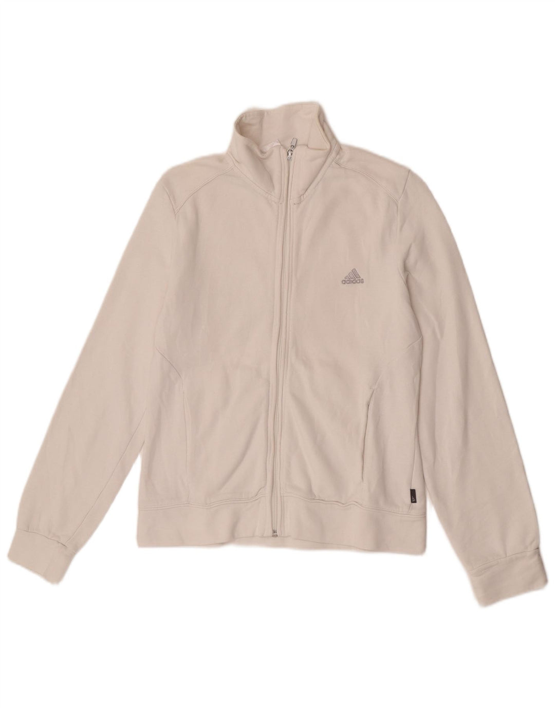 Adidas Veste de survêtement pour femme UK 12 en coton blanc moyen