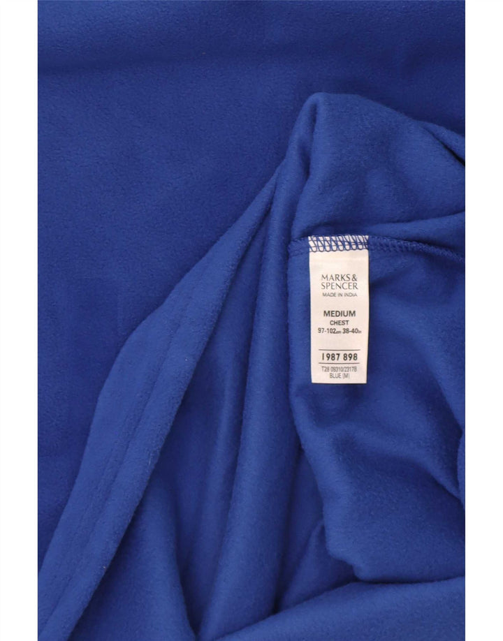 Marks & Spencer Pull Polaire Homme Bleu Moyen Polyester