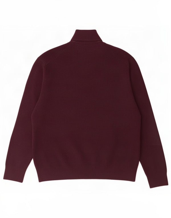 Marks & Spencer Pull col zippé pour homme 3XL Bordeaux Polyester