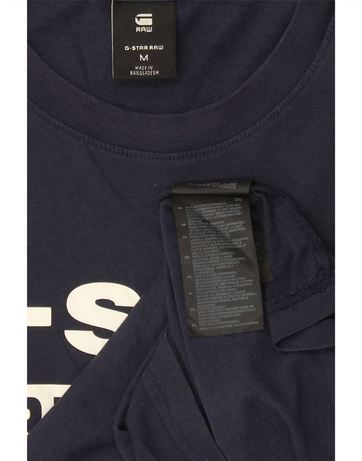 G-Star T-Shirt Graphique Homme Bleu Marine Moyen Coton