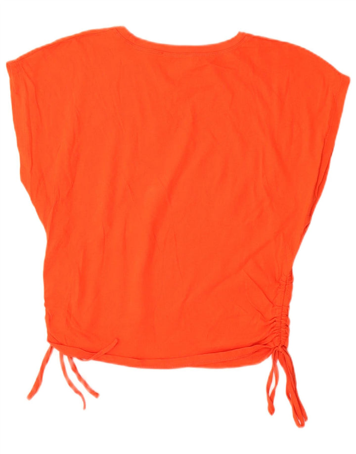 Zara T-Shirt Femme Top UK 10 Petit Orange