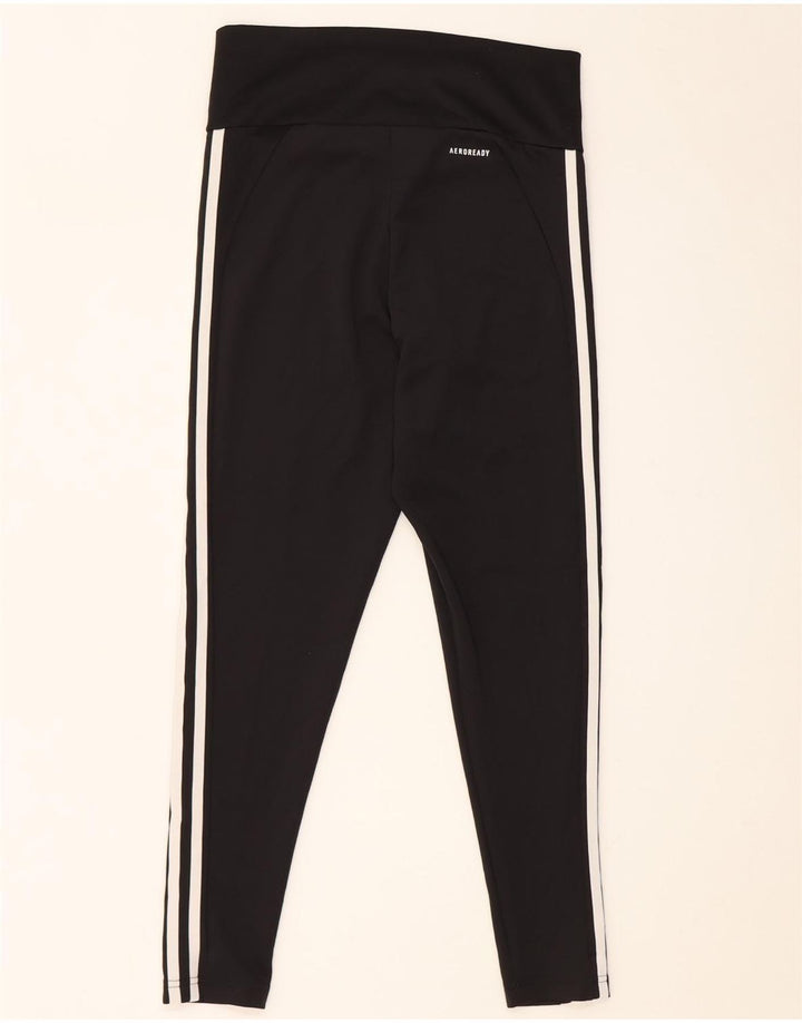 ADIDAS Leggings Aeroready pour femmes UK 12/14 Polyester noir moyen