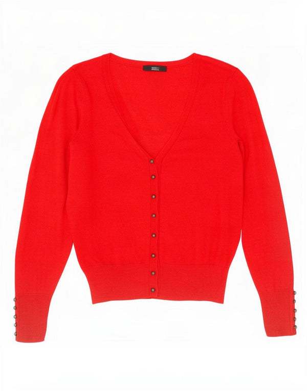 Marks & Spencer Womens Cardigan Sweater UK 16 Large Red Viscose