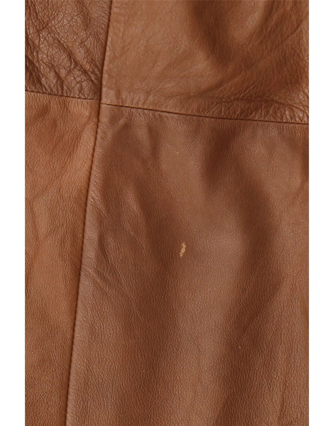 jupe portefeuille en cuir femme vintage W34 Grand Marron