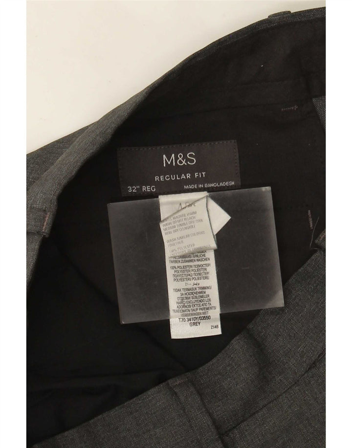Marks & Spencer Pantalon chino droit coupe droite pour homme W32 L31 Gris