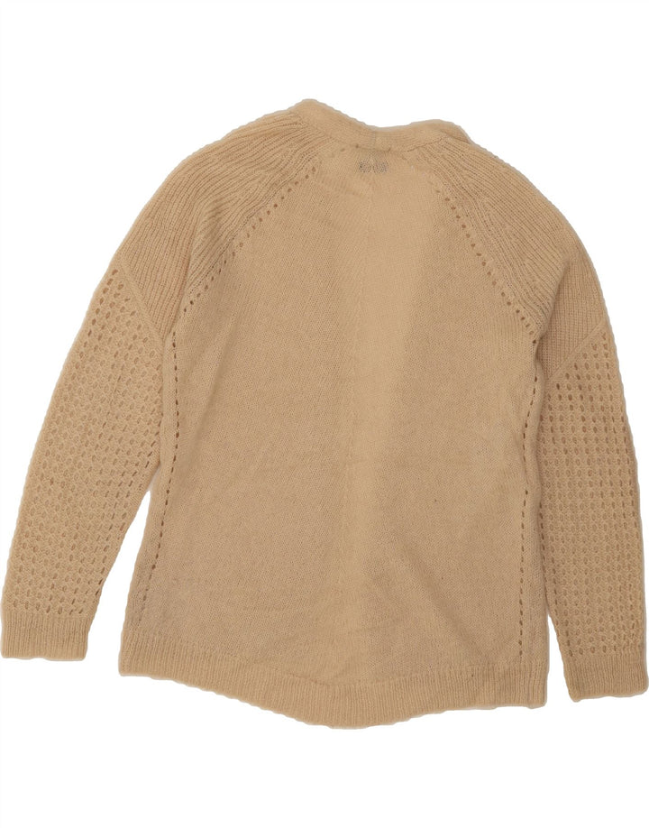 MASSIMO DUTTI Womens Open Cardigan Sweater UK 16 Large Beige Acrylic Vintage Massimo Dutti and Second-Hand Massimo Dutti from Messina Hembry 