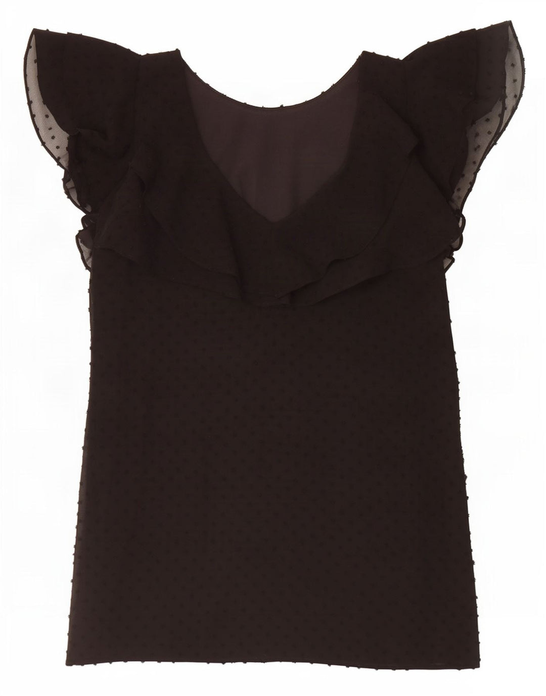 Zara Robe basique pour femme UK 10 Petit polyester à pois noir