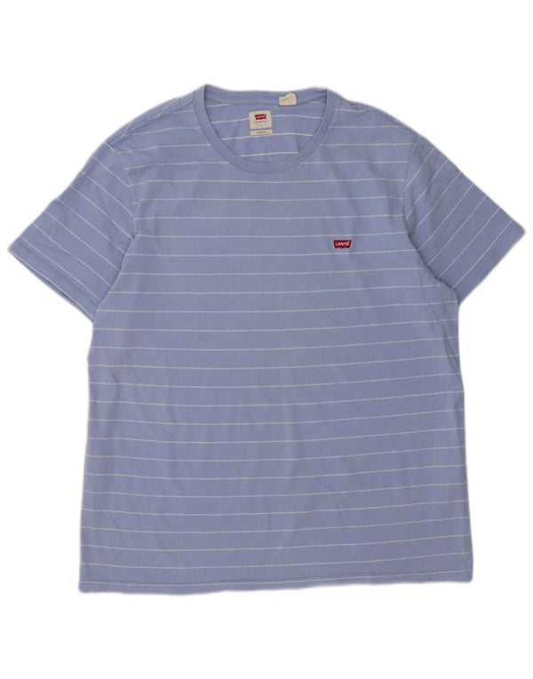 Levi's Tee-Shirt Standard Homme Bleu Large Coton Rayé