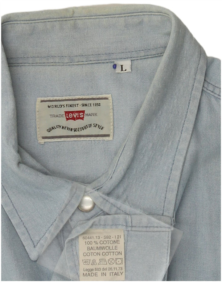 LEVI'S Chemise en Jean Homme Bleu Large Coton