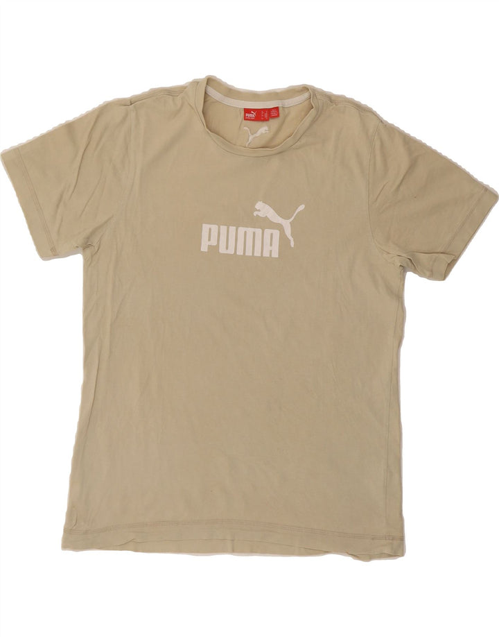 PUMA Mens T-Shirt Top Medium Beige Vintage Puma and Second-Hand Puma from Messina Hembry 