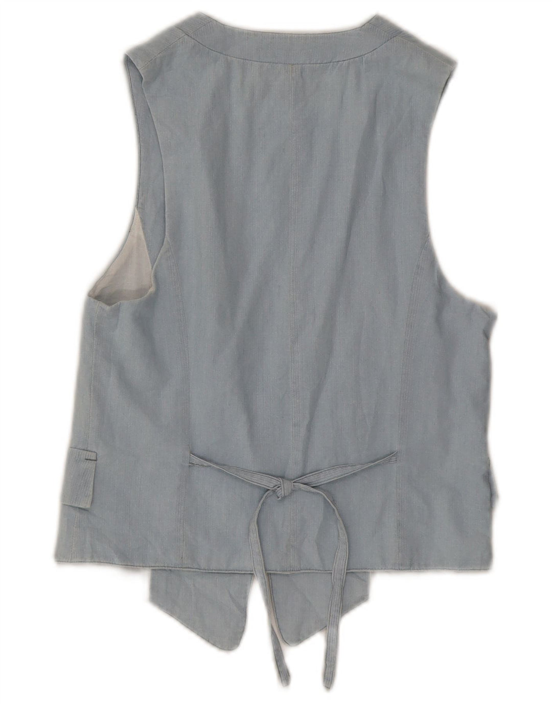 Zara Womens OPEN Gilet UK 10 Petit Bleu