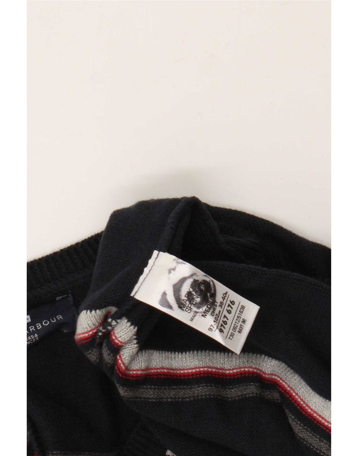 Marks & Spencer Pull Blue Harbor Col V Homme Bleu Marine Rayé