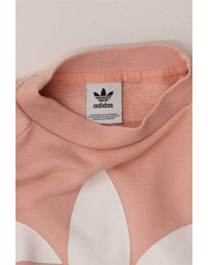 Adidas Sweat-shirt graphique pour femme UK 14 Rose moyen