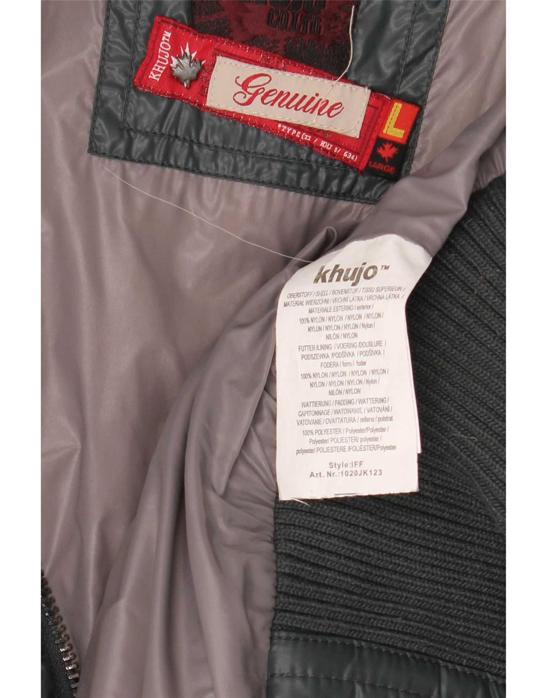 KHUJO Veste matelassée pour femme UK 14 Large Vert Nylon