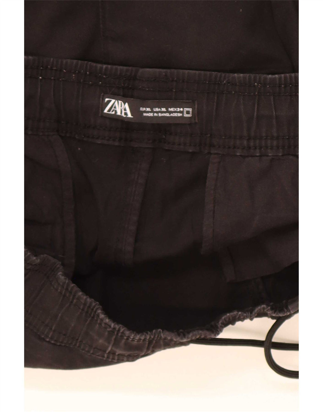 Zara Short Chino Homme XL W34 Noir Coton