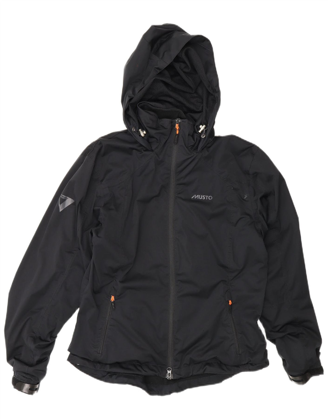 Musto Veste coupe-vent surdimensionnée à capuche pour femme UK 10 Small Noir