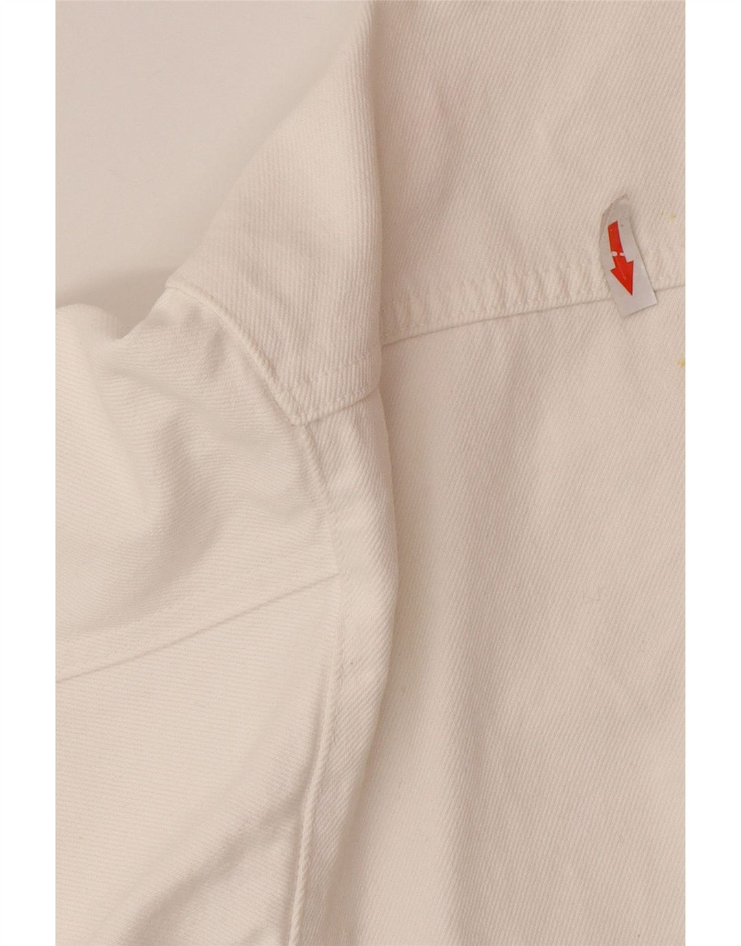 Zara Veste en jean surdimensionnée pour femme UK 10 Petit coton blanc