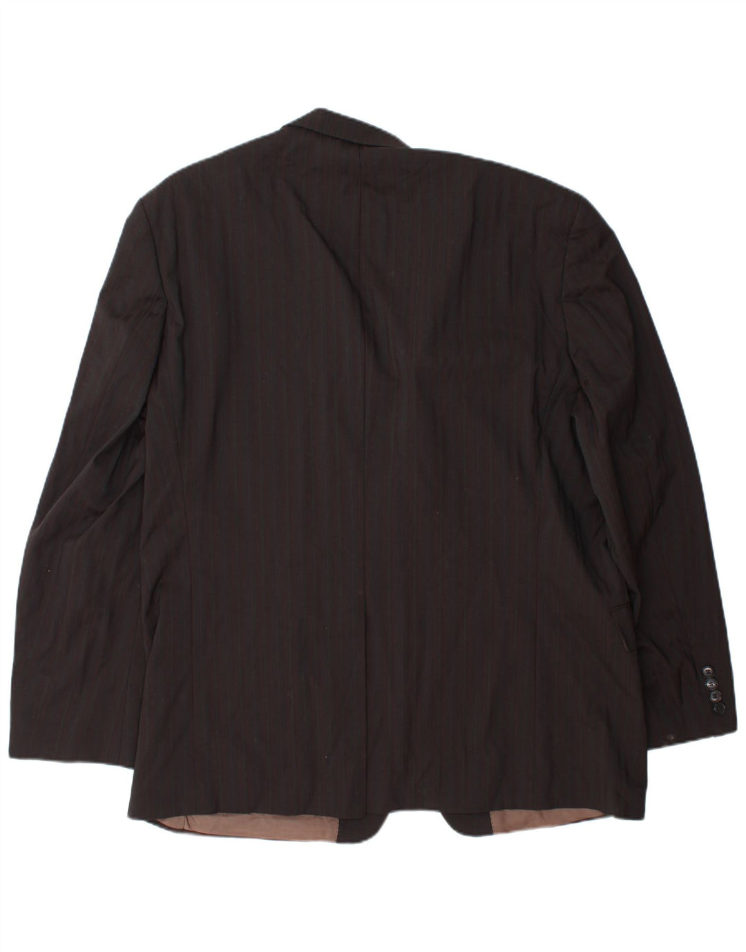 HUGO BOSS Veste blazer à 2 boutons pour hommes EU 58 4XL Laine à fines rayures marron