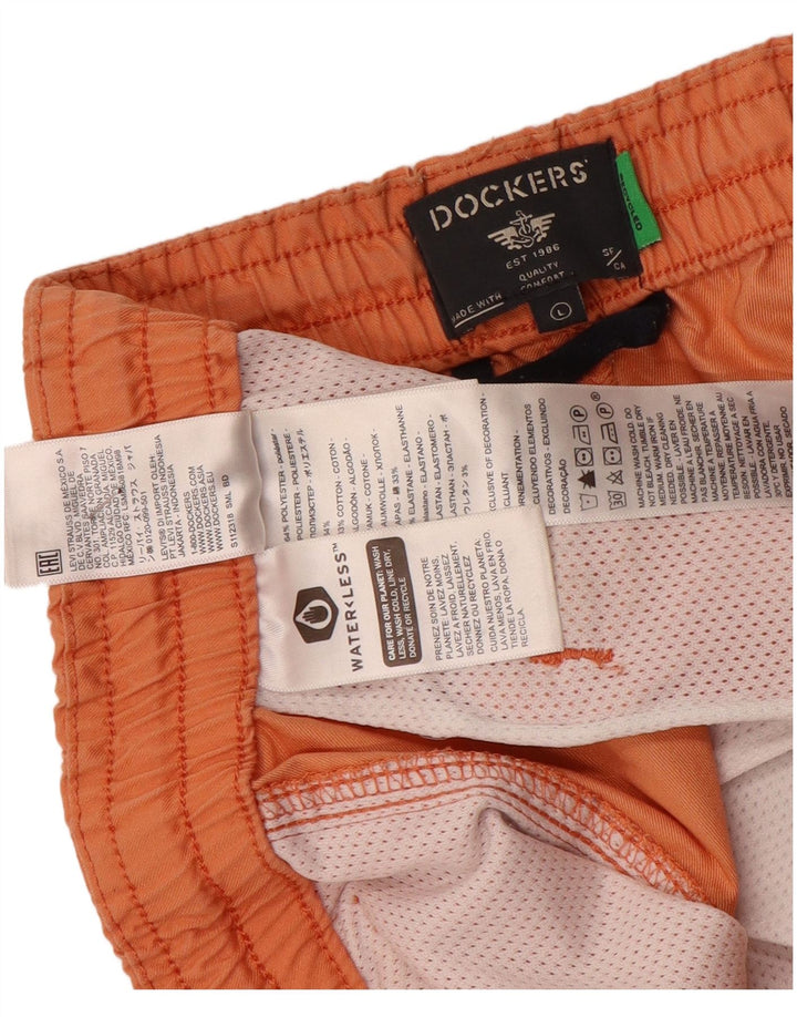 Dockers Short Chino Homme Large W36 Orange Polyester