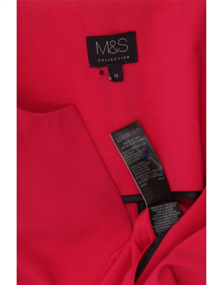 Marks & Spencer Veste blazer ouverte pour femme UK 16 Large Rose Colourblock