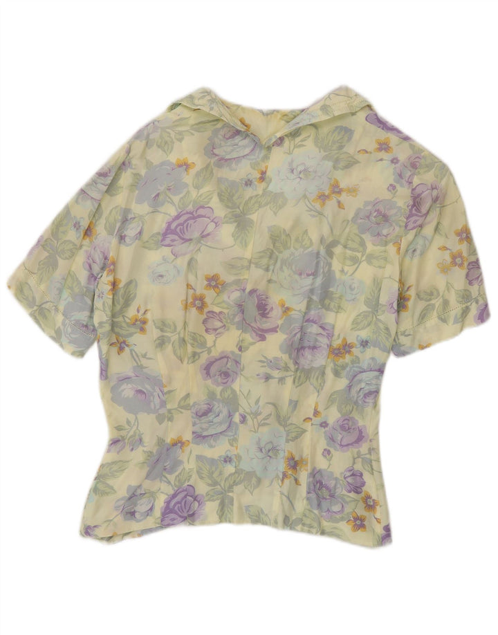 mabb Chemisier à manches courtes pour femme UK 12 Medium Multicolore Floral