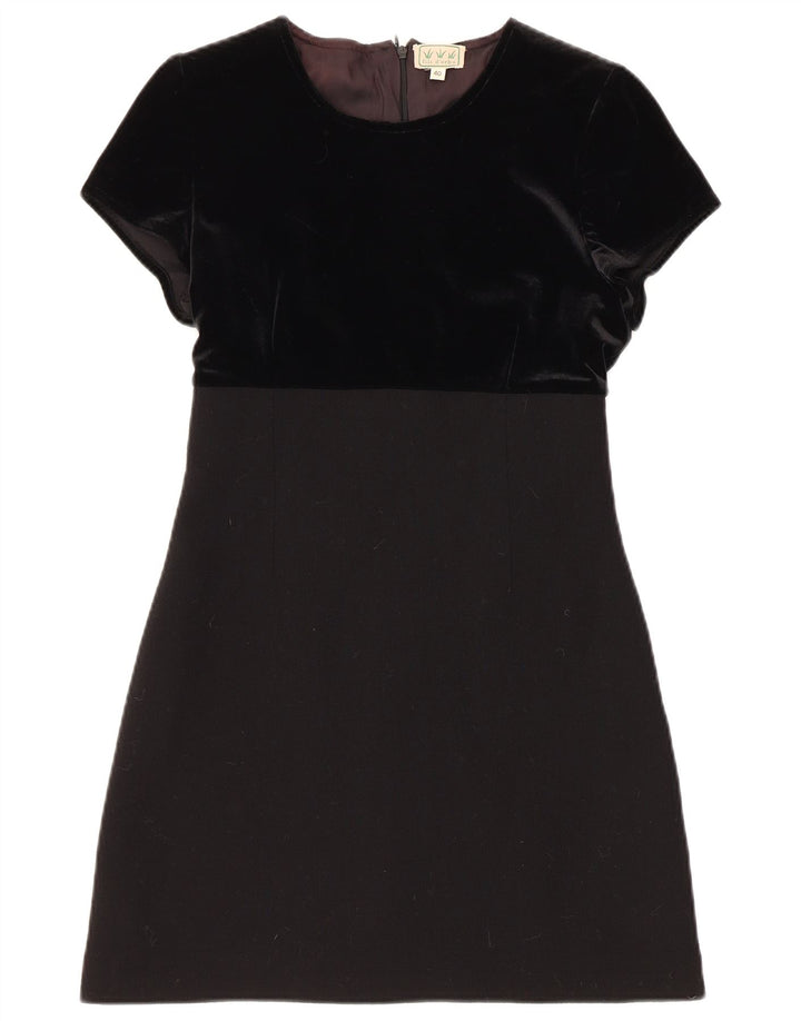 robe fourreau en velours femme vintage IT 40 Petite laine noire