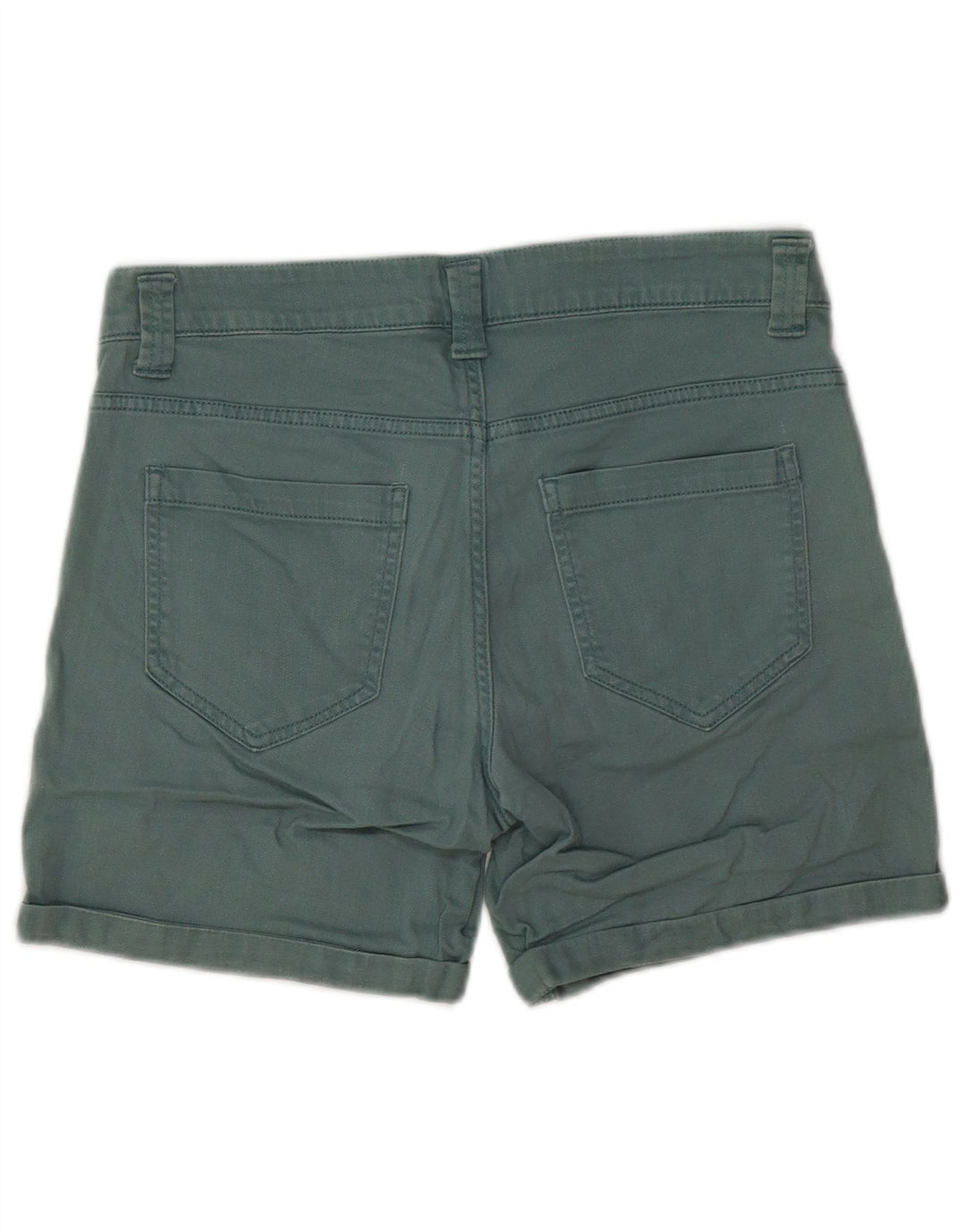 BENETTON Short en Jean Femme W32 Large Vert
