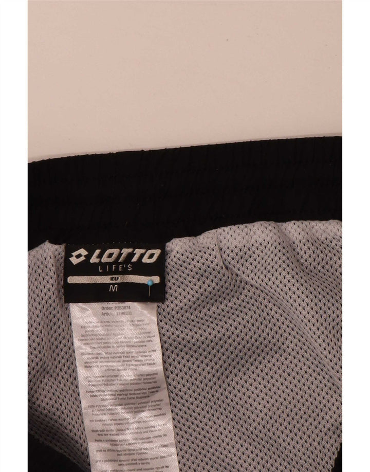 Lotto Short de Sport Graphique Homme Noir Moyen Polyester Sports