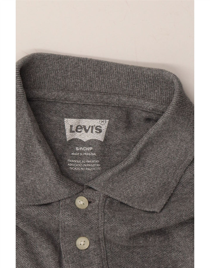 LEVI'S Mens Polo Shirt Small Grey Cotton Vintage Levi's and Second-Hand Levi's from Messina Hembry 