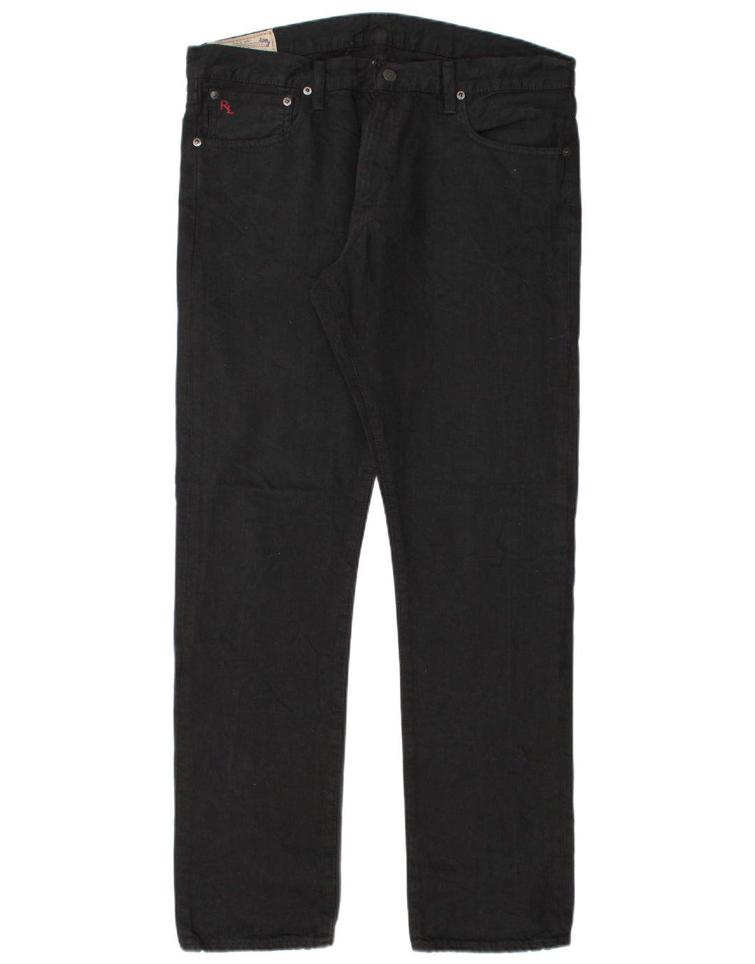 POLO RALPH LAUREN Pantalon décontracté droit pour homme W34 L32 Coton noir