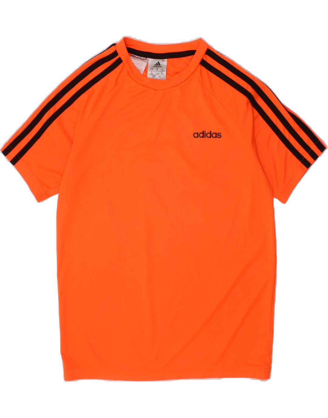 ADIDAS Boys T-Shirt Top 11-12 Years Orange Polyester Vintage Adidas and Second-Hand Adidas from Messina Hembry 