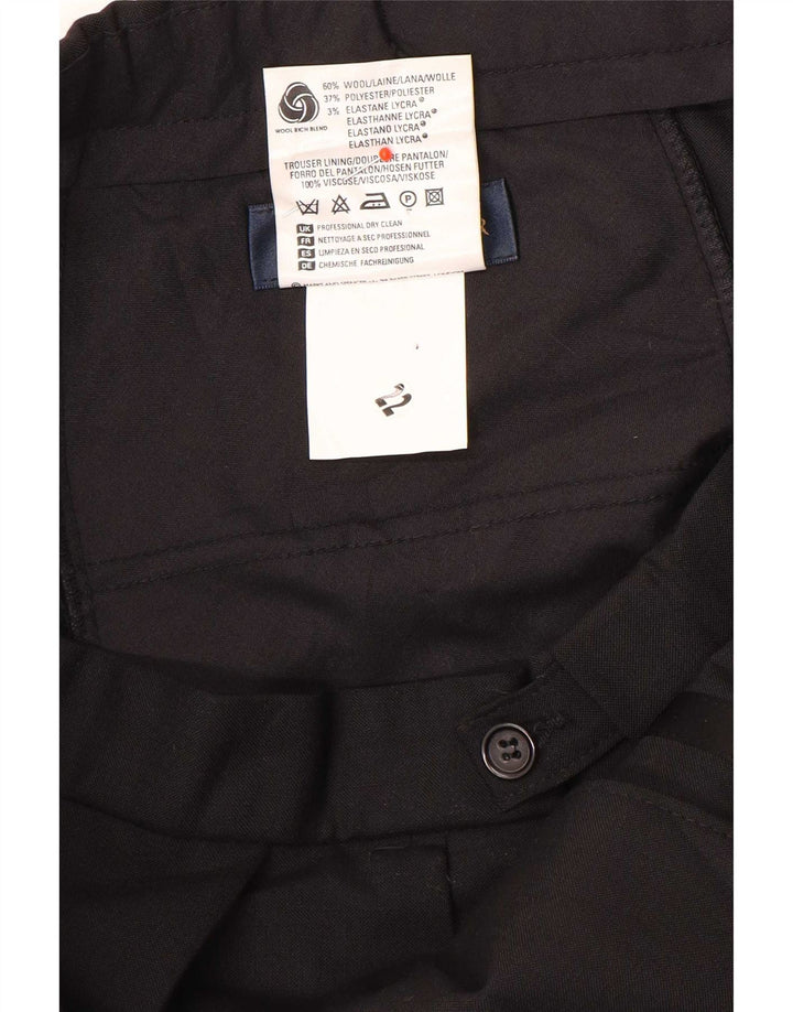 Marks & Spencer Pantalon de costume pour homme W36 L31 Laine noire