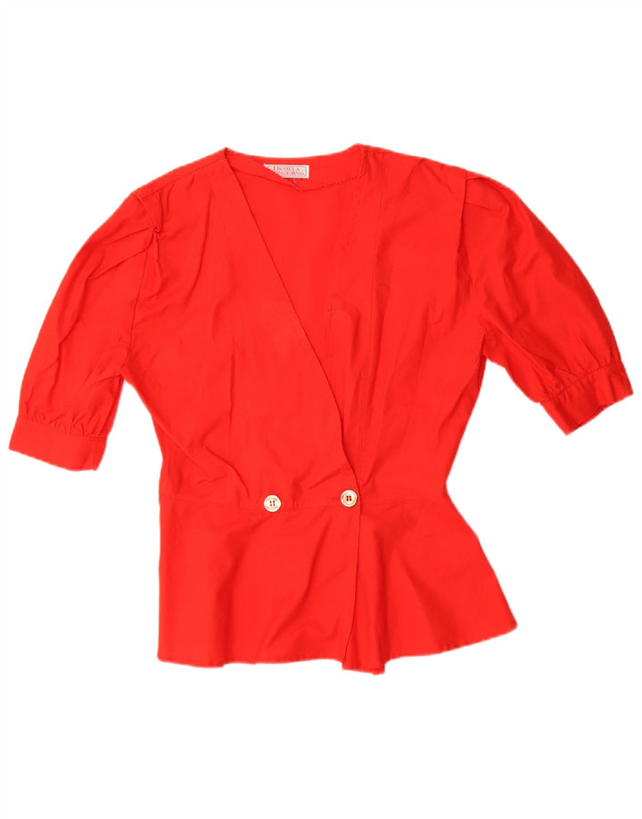 vintage Femme 2 Pièces Jupe Ensemble IT 42 Moyen W28 Rouge