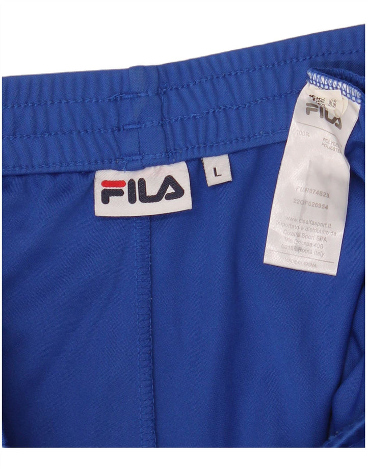 FILA Short de sport graphique homme grand bleu polyester