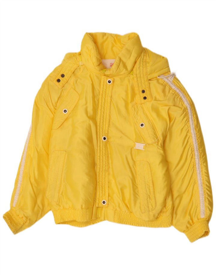Silvy Veste de ski surdimensionnée graphique pour femme IT 48 XL Jaune Polyester