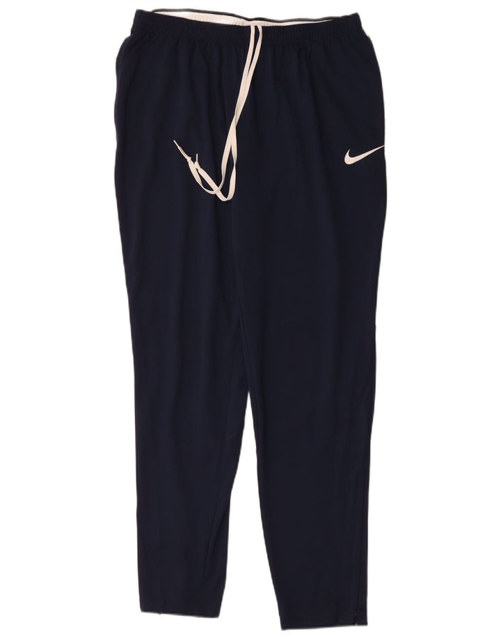 Nike Pantalon de survêtement Dri Fit pour homme XL Bleu marine Colorblock Polyester