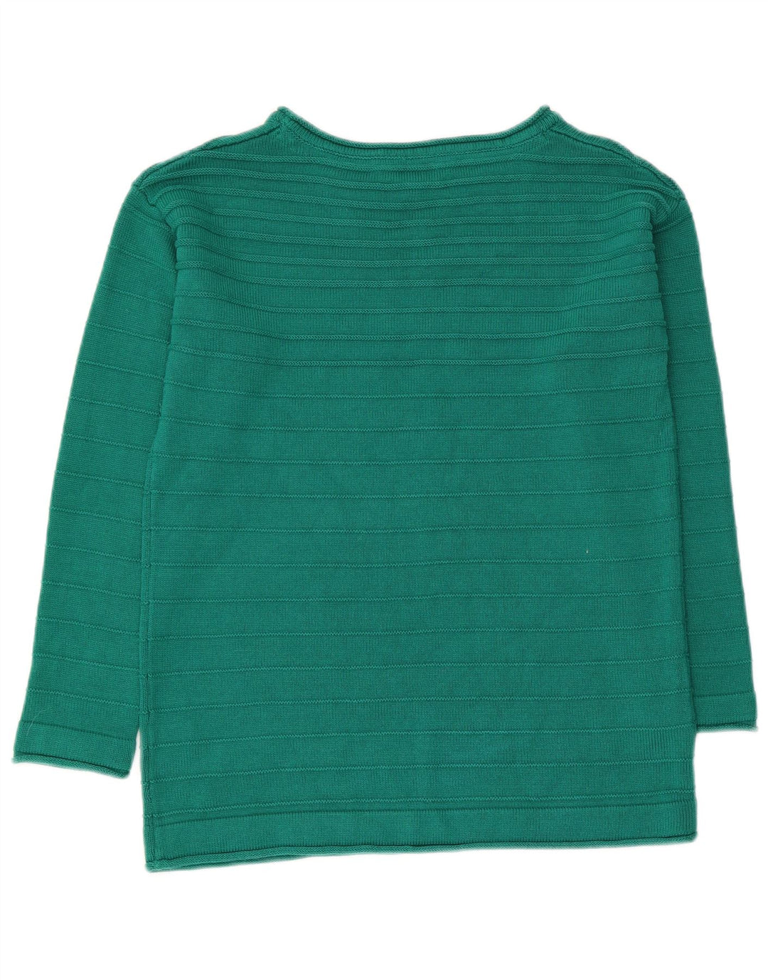 CREW CLOTHING Pull col bateau pour femme en coton vert moyen UK 12