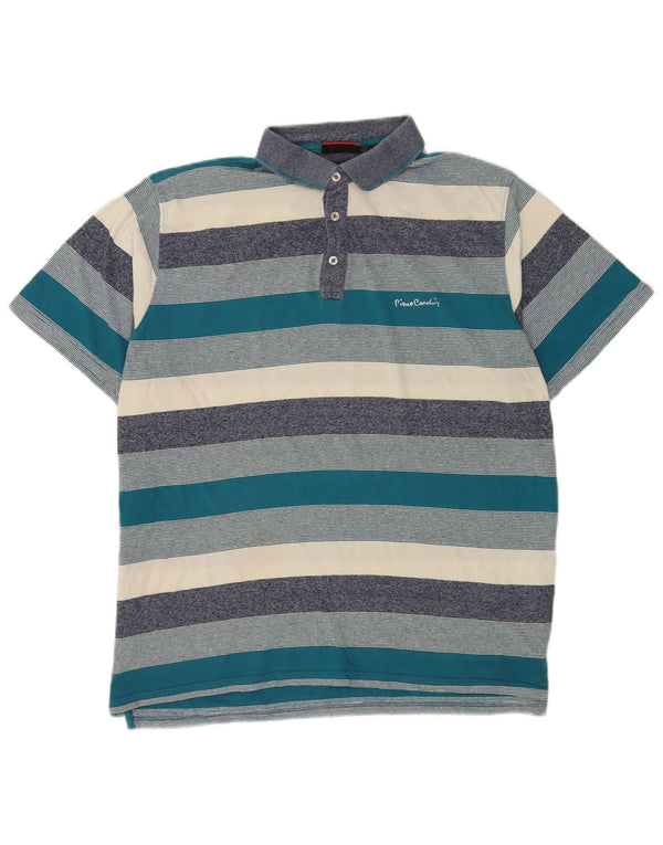Pierre Cardin Polo Regular Fit Homme 3XL Coton Rayé Multicolore