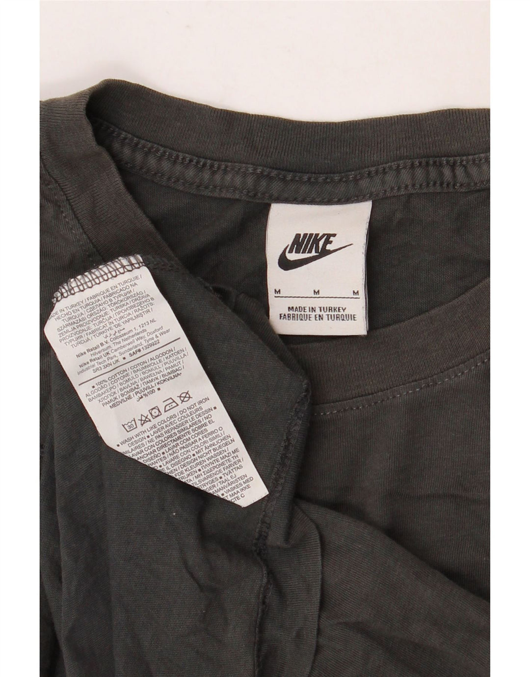 NIKE T-shirt graphique pour homme en coton noir moyen