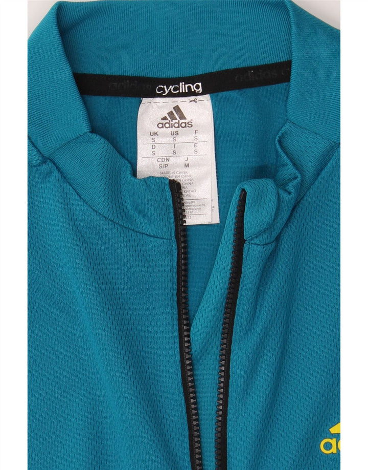 ADIDAS Mens Climalite Pullover Tracksuit Top Small Blue Colourblock Vintage Adidas and Second-Hand Adidas from Messina Hembry 