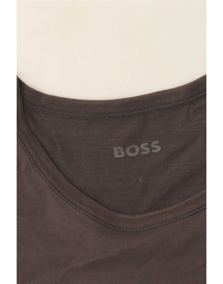 Hugo Boss T-shirt pour femme UK 14 Large Gris