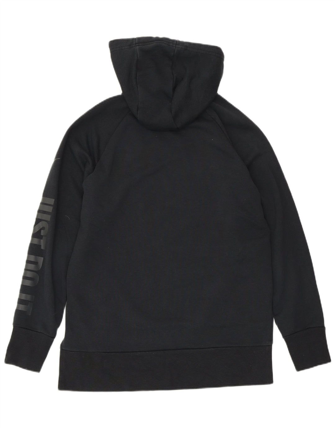 NIKE Pull à capuche surdimensionné Dri Fit pour femme UK 6 XS en coton noir