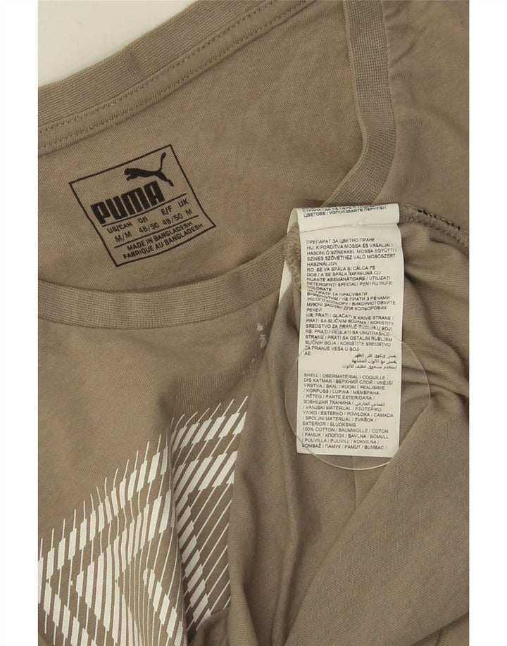 Puma T-Shirt Graphique Homme Beige Moyen Coton
