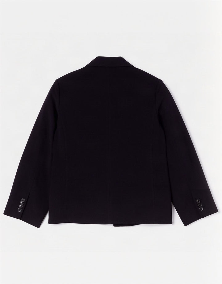 Belfe & Femme Veste Blazer Oversize À Manches 3/4 IT 42 Bleu Marine Moyen