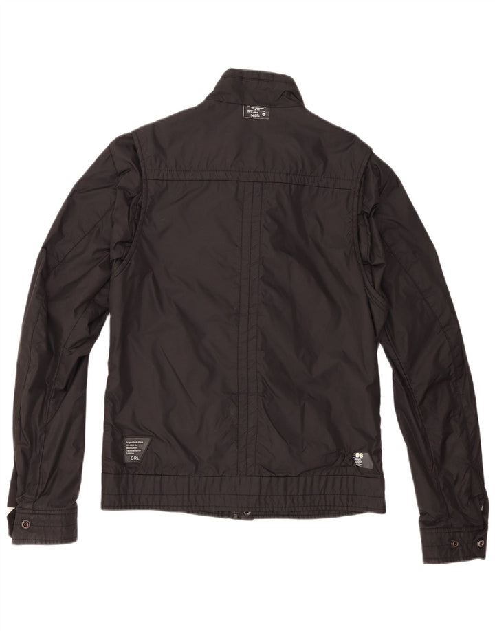 vintage Mens Bomber Jacket UK 40 Grand Coton Noir