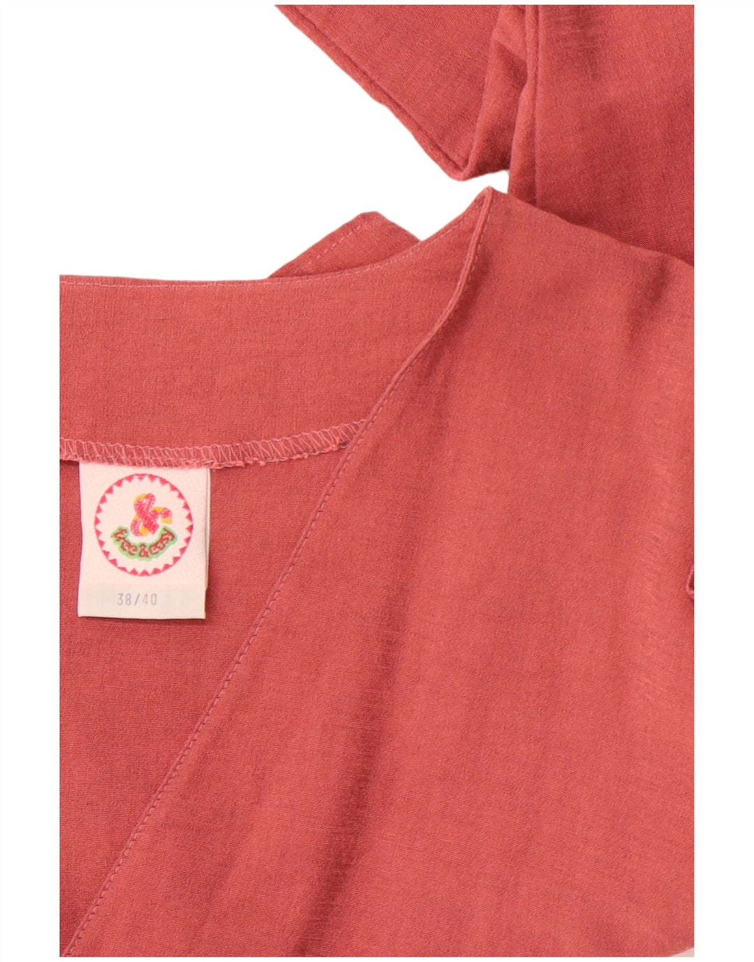 VINTAGE Crop Top Femme EU 38/40 Viscose Rose Moyen