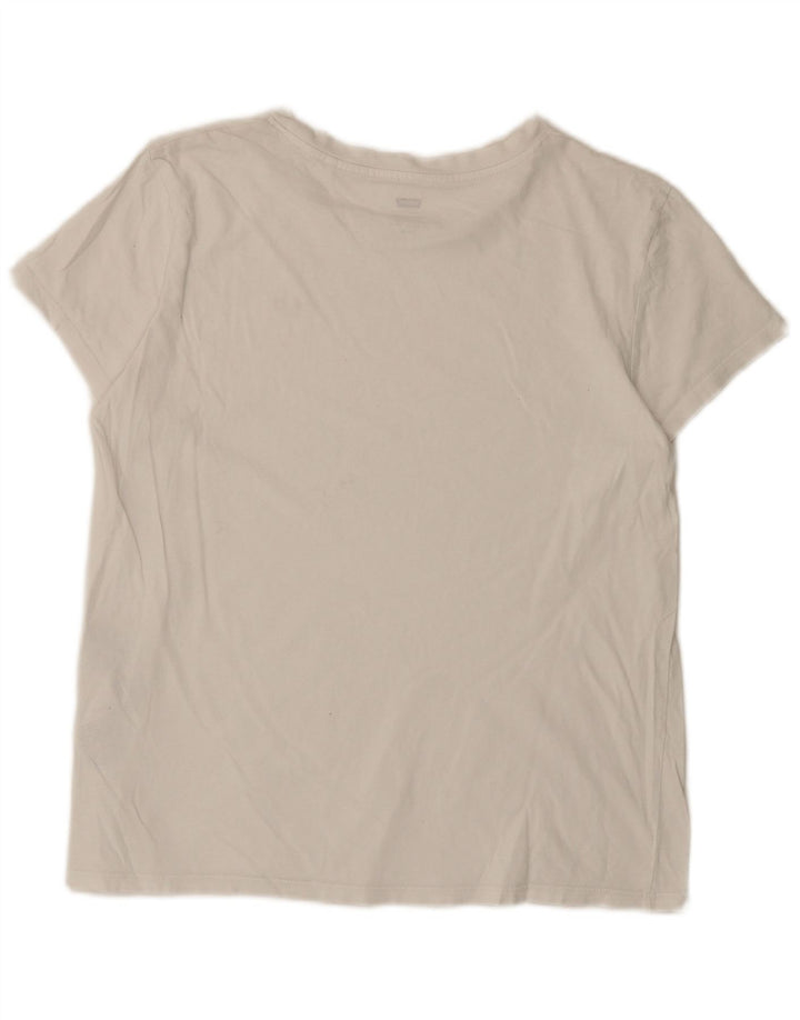 Levi's T-Shirt Femme UK 16 Large4 Blanc Coton