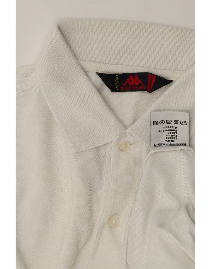 Kappa Polo Homme Blanc Moyen Coton
